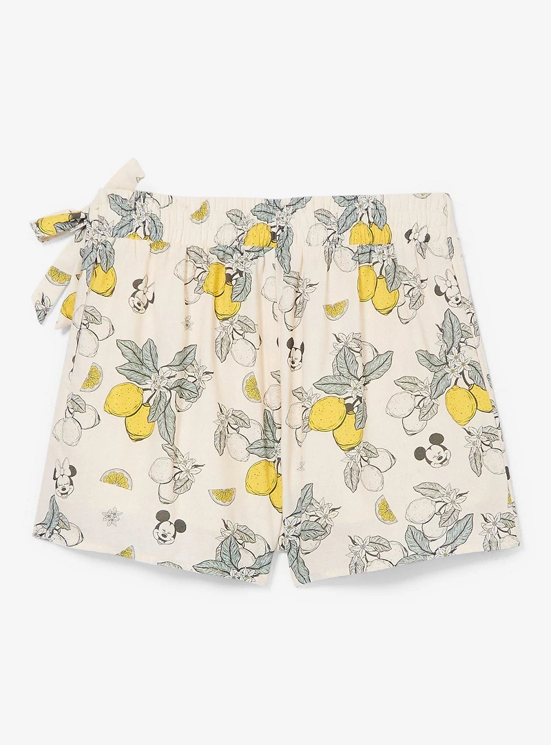 Disney Mickey & Minnie Lemons Allover Print Linen Skort - BoxLunch Exclusive