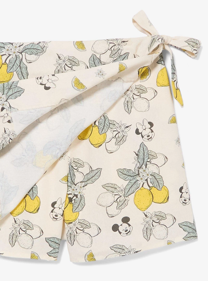 Disney Mickey & Minnie Lemons Allover Print Linen Skort - BoxLunch Exclusive