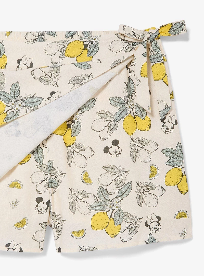 Disney Mickey & Minnie Lemons Allover Print Plus Linen Skort - BoxLunch Exclusive