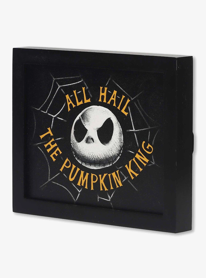 Disney Nightmare Before Christmas Pumpkin King Framed Wood Wall Decor