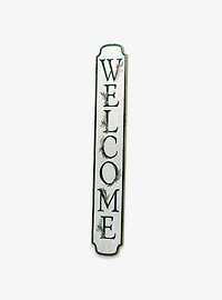 Winter Greenery Welcome Vertical Porch Leaner Wood Wall Decor