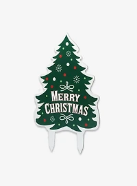 Merry Christmas Tree Metal Yard Stake