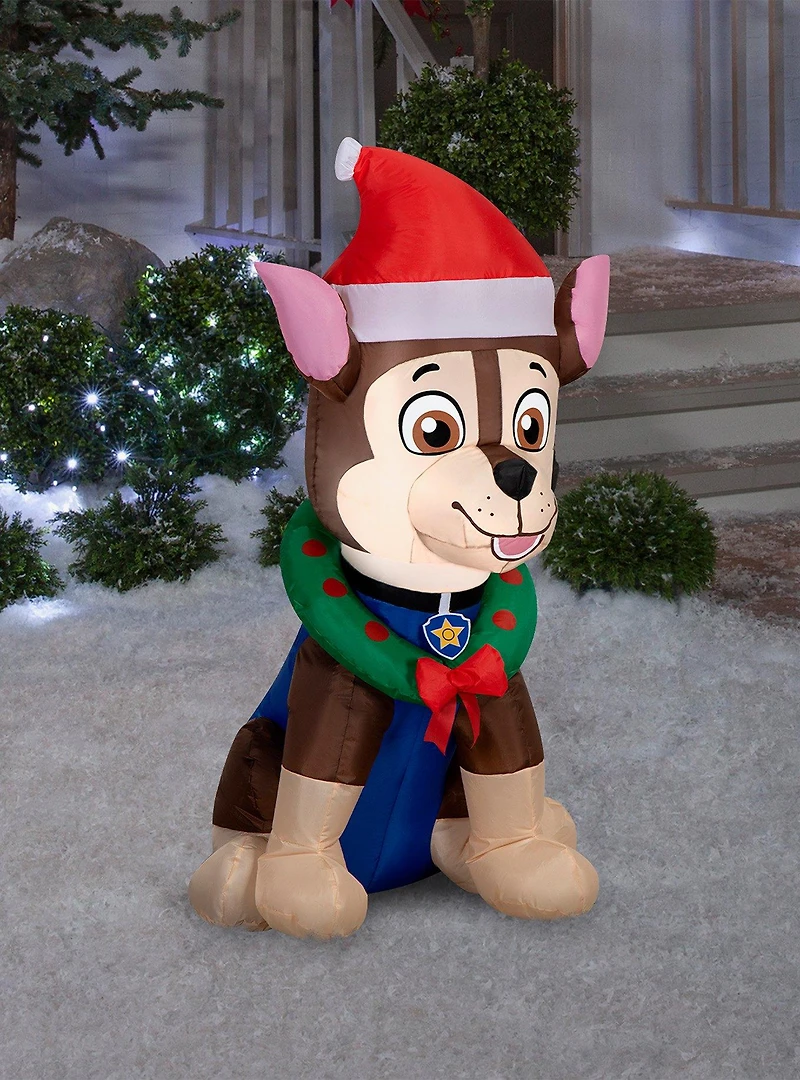 Paw Patrol Chase in Santa Hat Christmas Airblown Inflatable