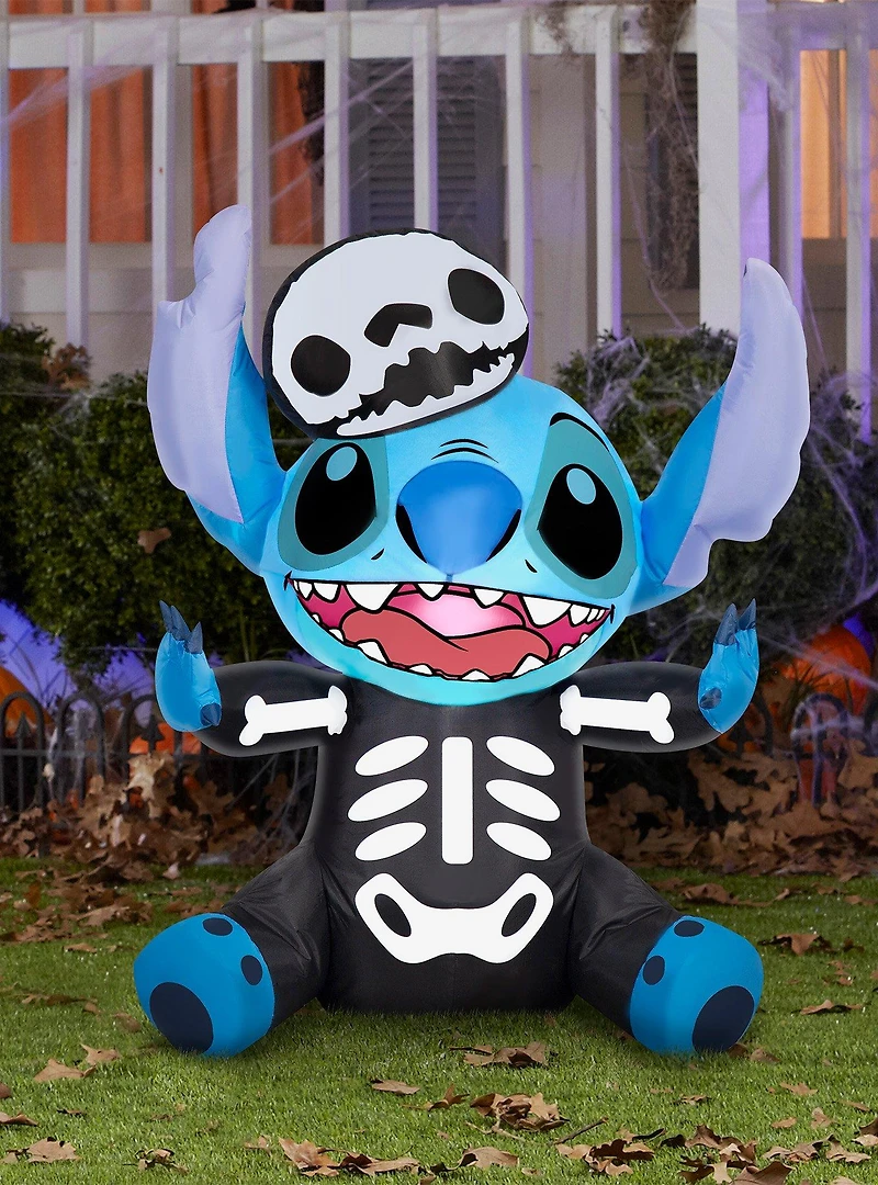 Disney Lilo and Stitch Stitch as Skeleton Airblown Inflatable