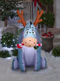 Disney Winnie The Pooh Eeyore with Candy Cane Airblown Inflatable