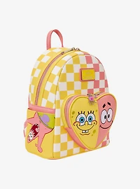Loungefly SpongeBob SquarePants Patrick & SpongeBob Checkered Heart Mini Backpack