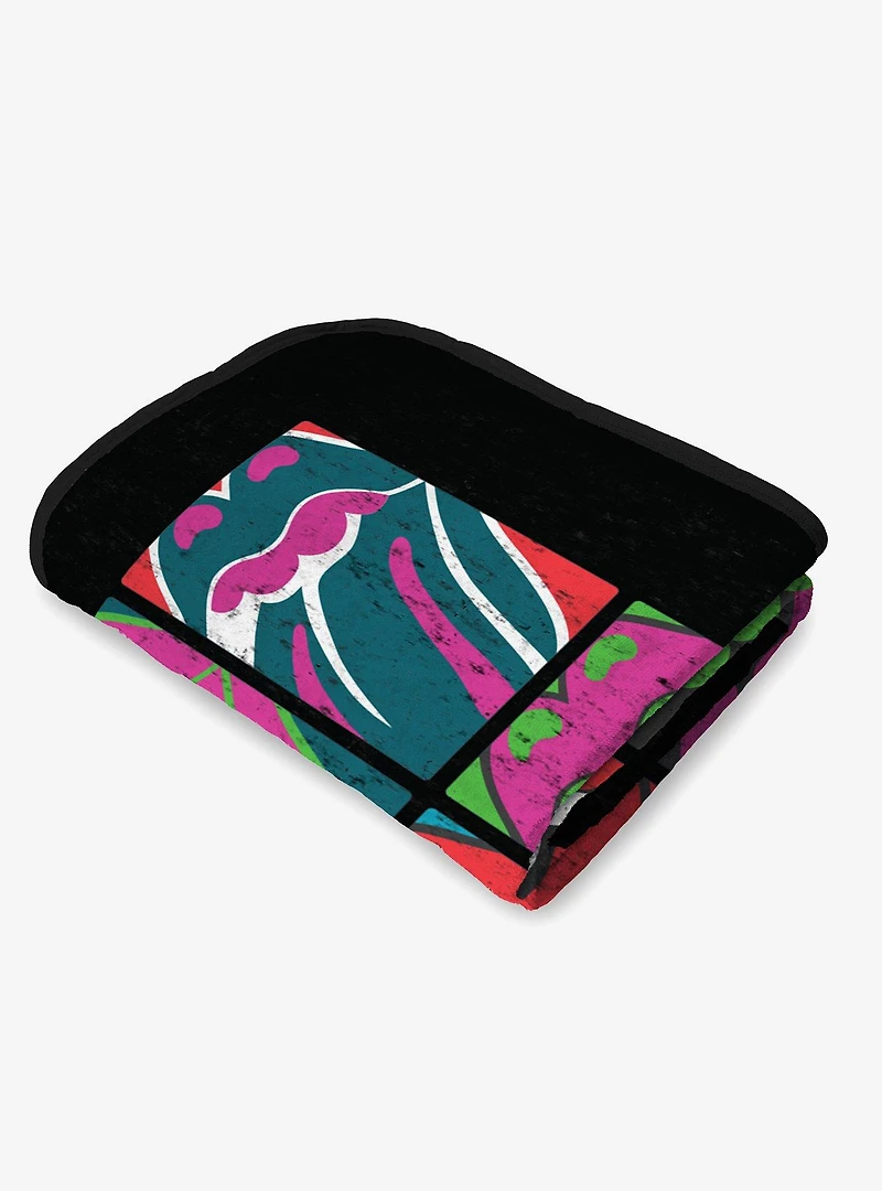 The Rolling Stones Multi Tongues Cloud Touch Throw Blanket