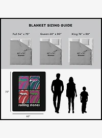 The Rolling Stones Multi Tongues Cloud Touch Throw Blanket