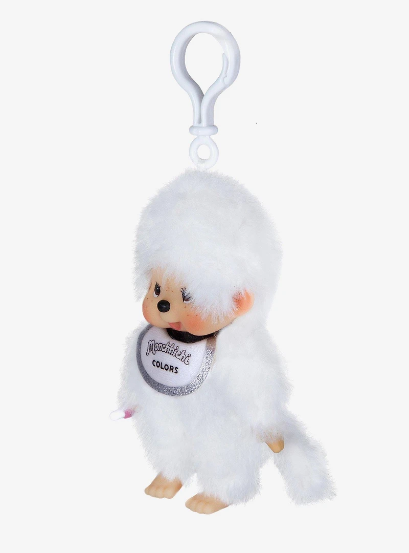 Monchhichi Colors White Plush Bag Clip