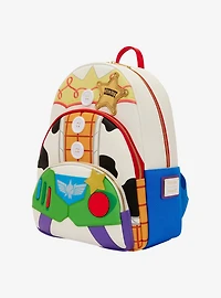 Loungefly Disney Pixar Toy Story 5 Jessie, Woody, and Buzz Multi-Pocket Mini Backpack
