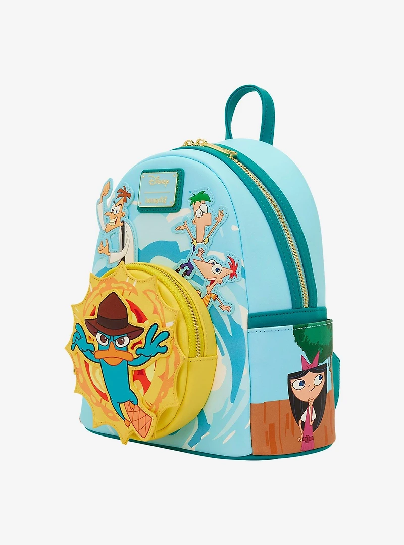 Loungefly Disney Phineas & Ferb Characters Light-Up Mini Backpack