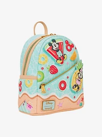 Loungefly Disney Mickey & Minnie Fruit Floaties Beach Scene Mini Backpack