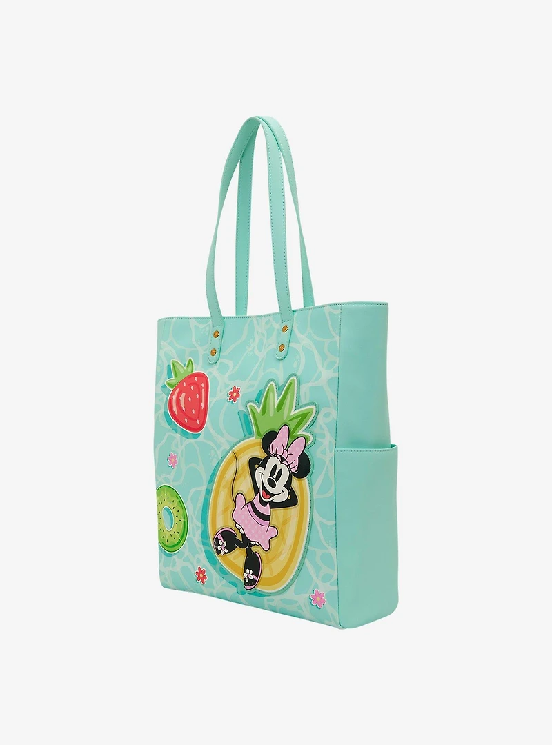 Loungefly Disney Mickey & Minnie Fruit Pool Floats Tote Bag