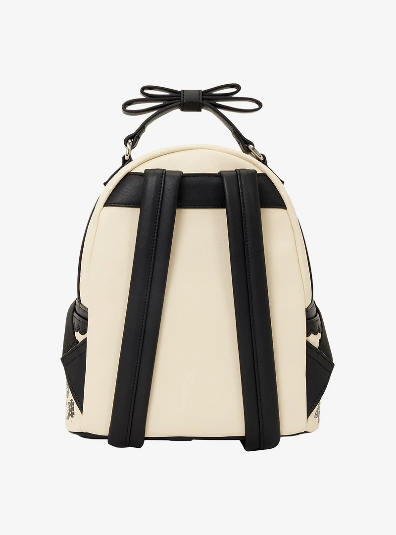 Loungefly Disney Alice in Wonderland Black & White Floral Mini Backpack