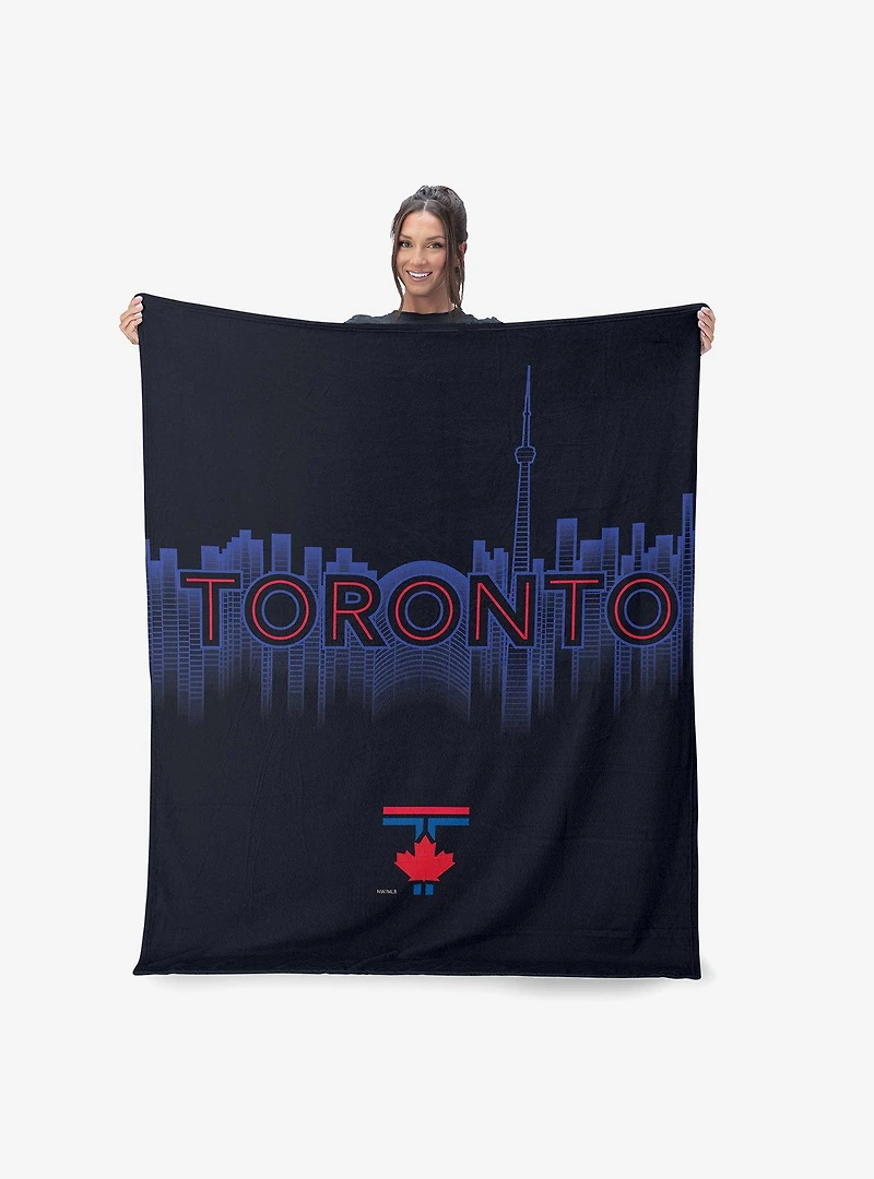 MLB Toronto Blue Jays City Connect Silk Touch Sherpa Throw Blanket
