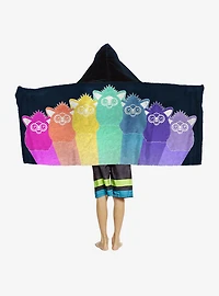Furby Retro Rainbow Youth Hooded Towel
