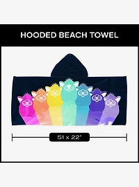 Furby Retro Rainbow Youth Hooded Towel