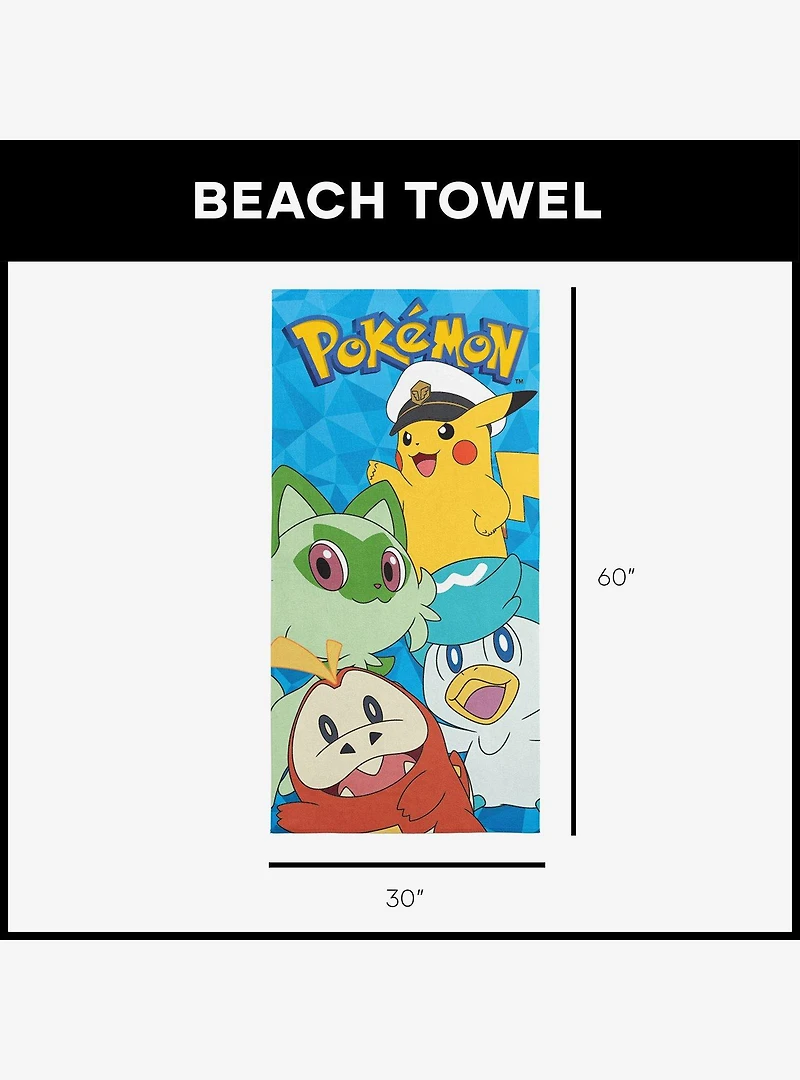 Pokémon Power Group Microfiber Beach Towel