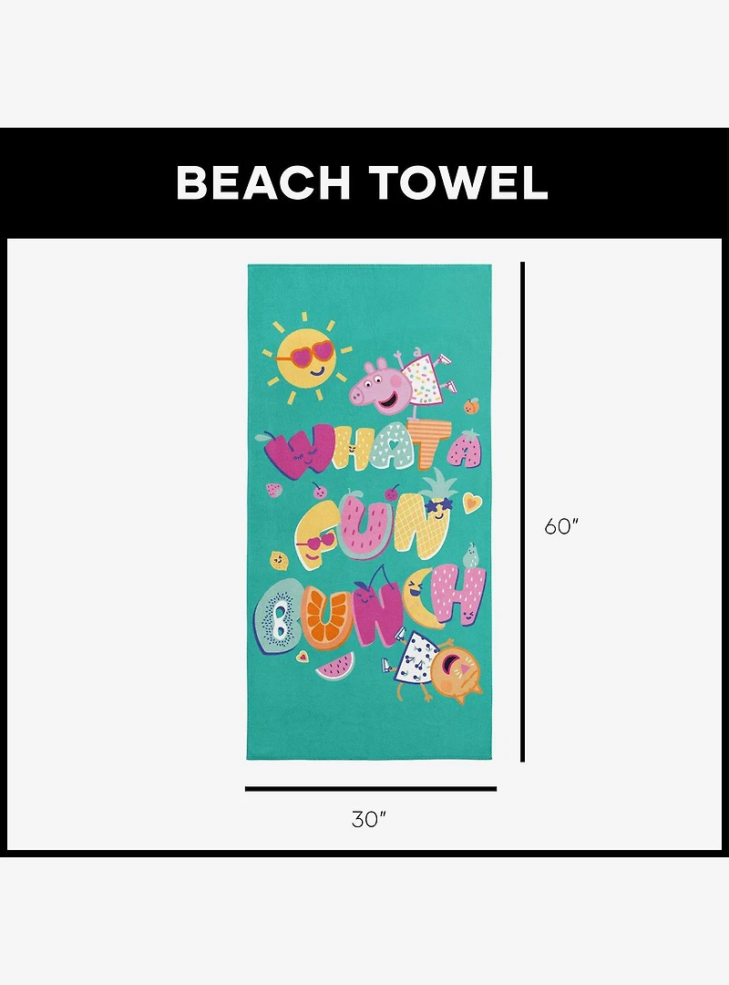 Peppa Pig Fun Bunch Microfiber Beach Towel