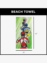 Mighty Morphin Power Rangers Teammates Forever Microfiber Beach Towel