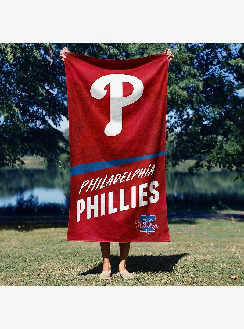 MLB Philadelphia Phillies Stretch Microfiber Beach Towel