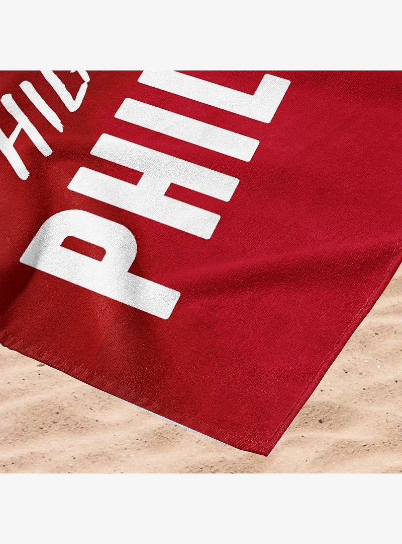 MLB Philadelphia Phillies Stretch Microfiber Beach Towel