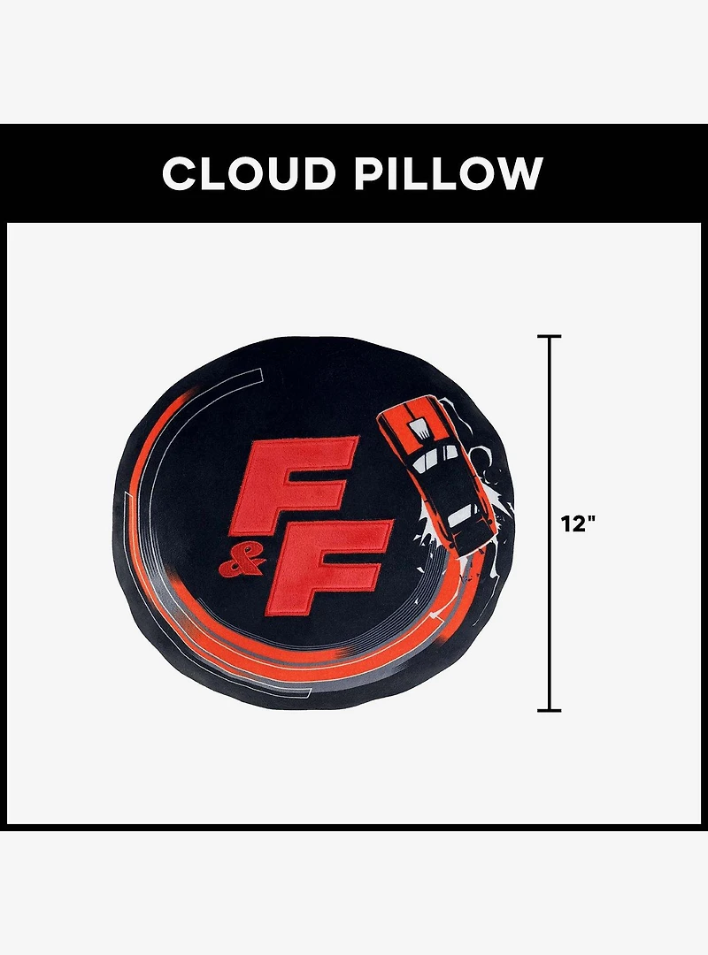 Fast and Furious Burn Rubber Tracks Knife Edge Cloud Pillow