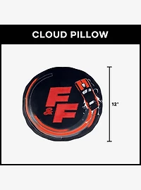 Fast and Furious Burn Rubber Tracks Knife Edge Cloud Pillow
