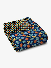 Pokémon Striped Favorites Full/Queen Quilted Blanket