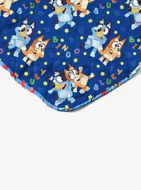 Bluey Goofing Around Quilted Throw Blanket