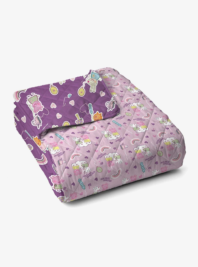 Peppa Pig Peppa Fairgrounds Quilted Throw Blanket