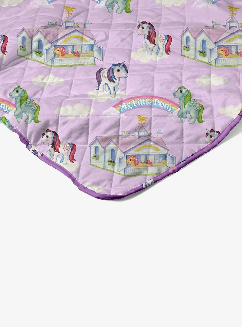 My Little Pony Vintage Pony Party Quilted Throw Blanket