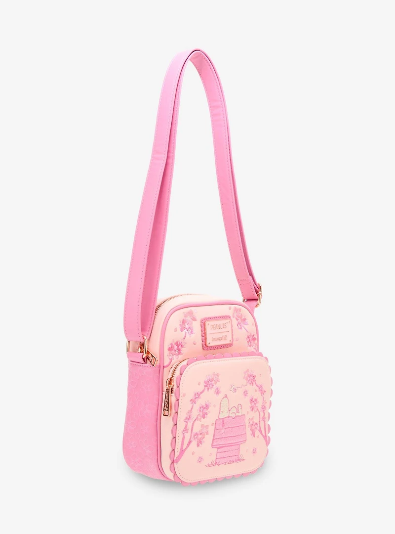 Loungefly Peanuts Snoopy Cherry Blossom Crossbody Bag - BoxLunch Exclusive