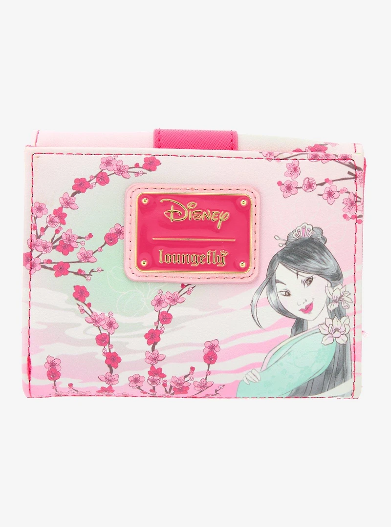 Loungefly Disney Mulan Cherry Blossom Illustrated Wallet- BoxLunch Exclusive