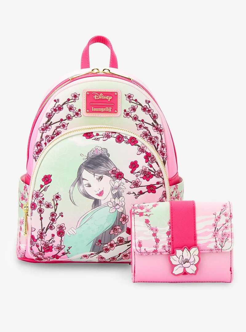 Loungefly Disney Mulan Cherry Blossom Illustrated Wallet- BoxLunch Exclusive