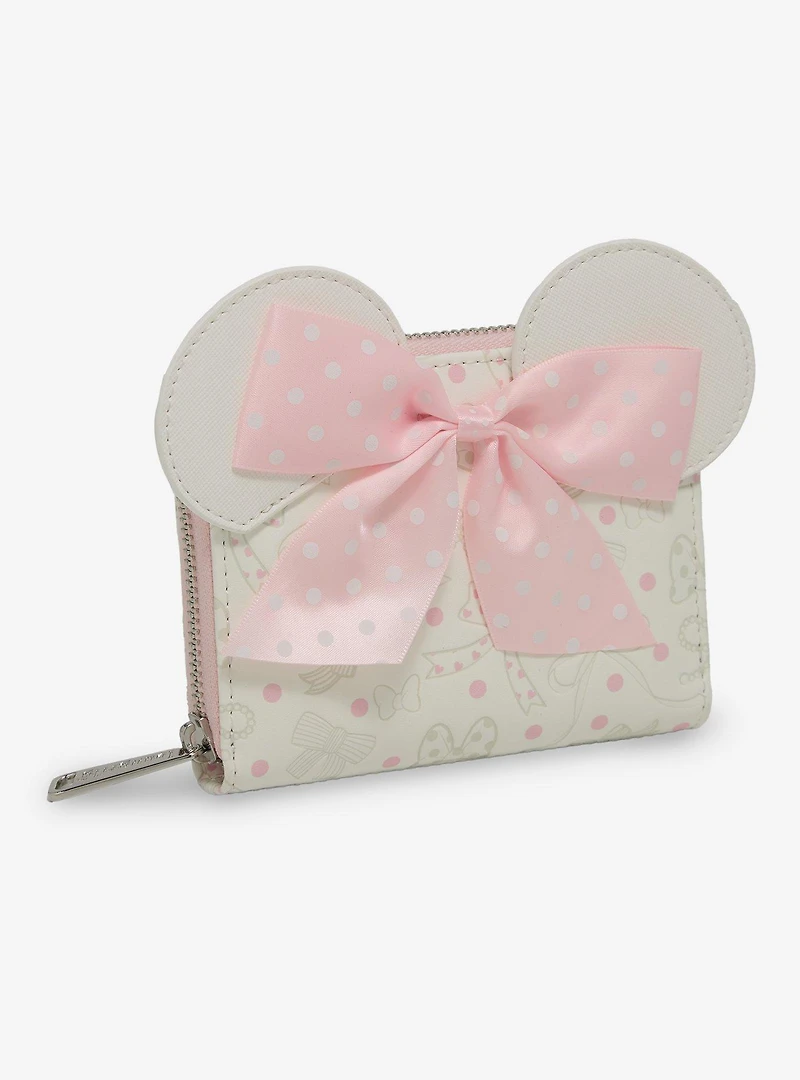 Loungefly Disney Minnie Mouse Ribbon Bows Zip Wallet - BoxLunch Exclusive