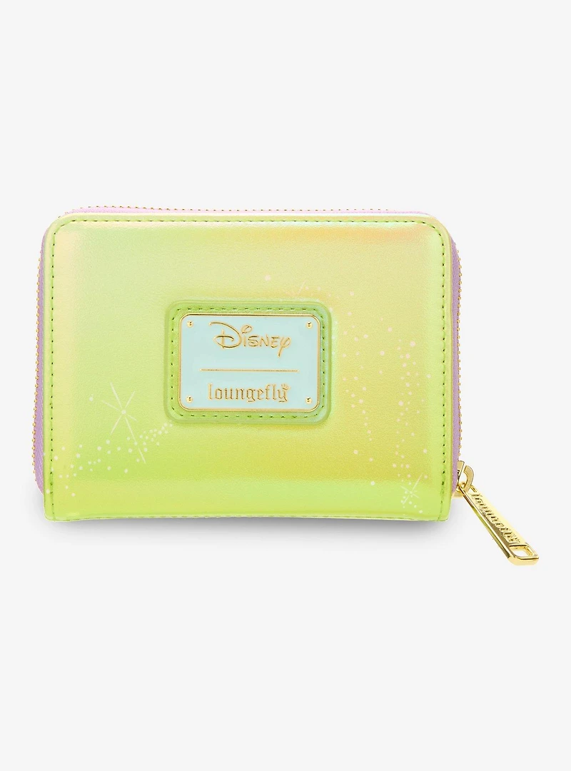 Loungefly Disney Peter Pan Tinker Bell Flower Iridescent Zip Wallet — BoxLunch Exclusive