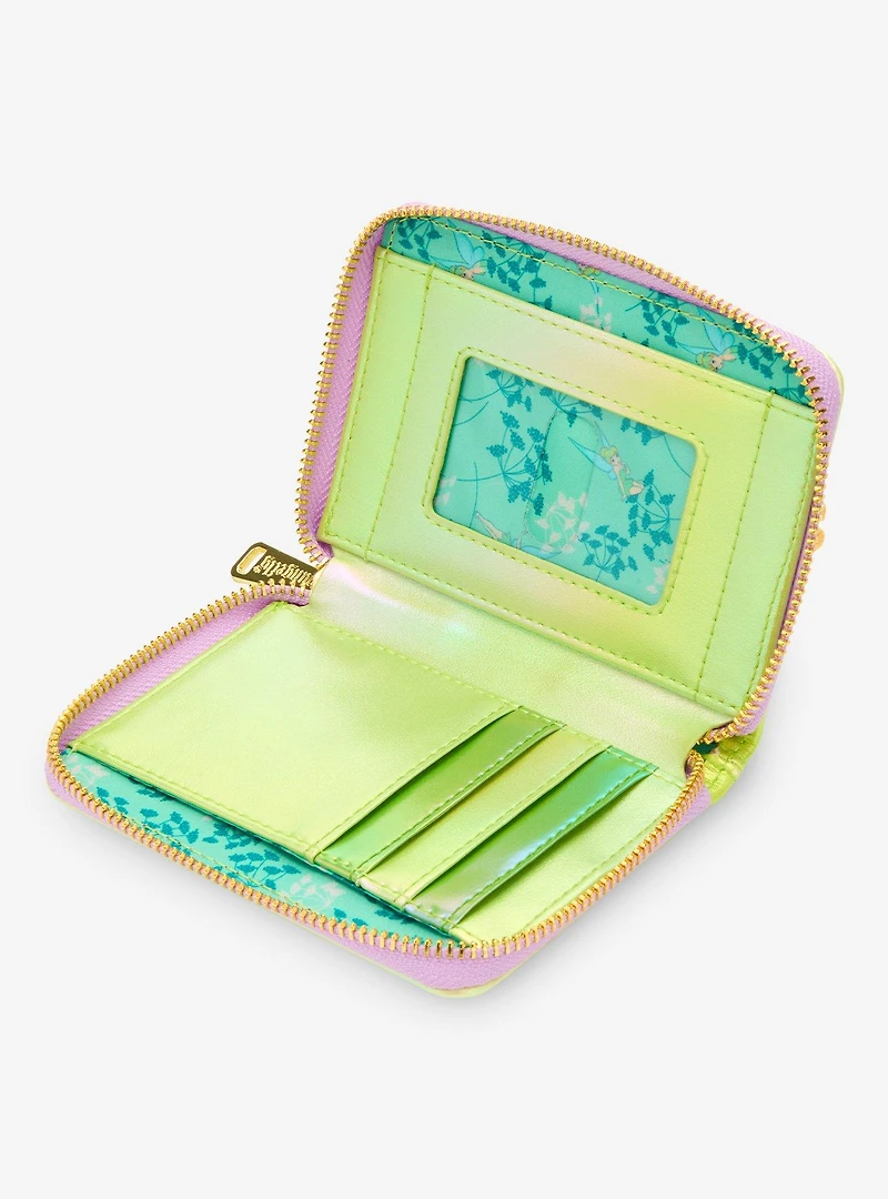 Loungefly Disney Peter Pan Tinker Bell Flower Iridescent Zip Wallet — BoxLunch Exclusive
