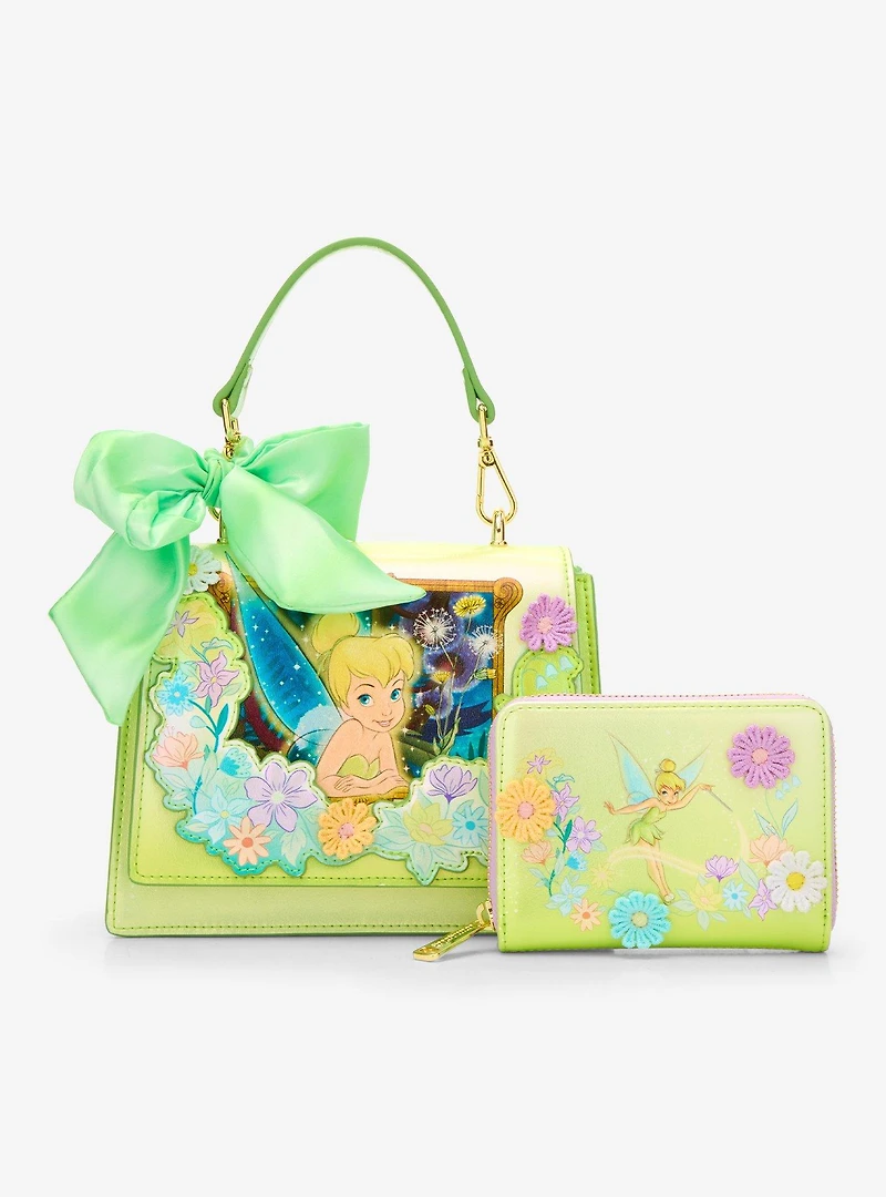 Loungefly Disney Peter Pan Tinker Bell Flower Iridescent Zip Wallet — BoxLunch Exclusive