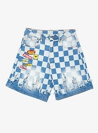 Disney Pixar Cars Checkered Women's Plus Shorts — BoxLunch Exclusive