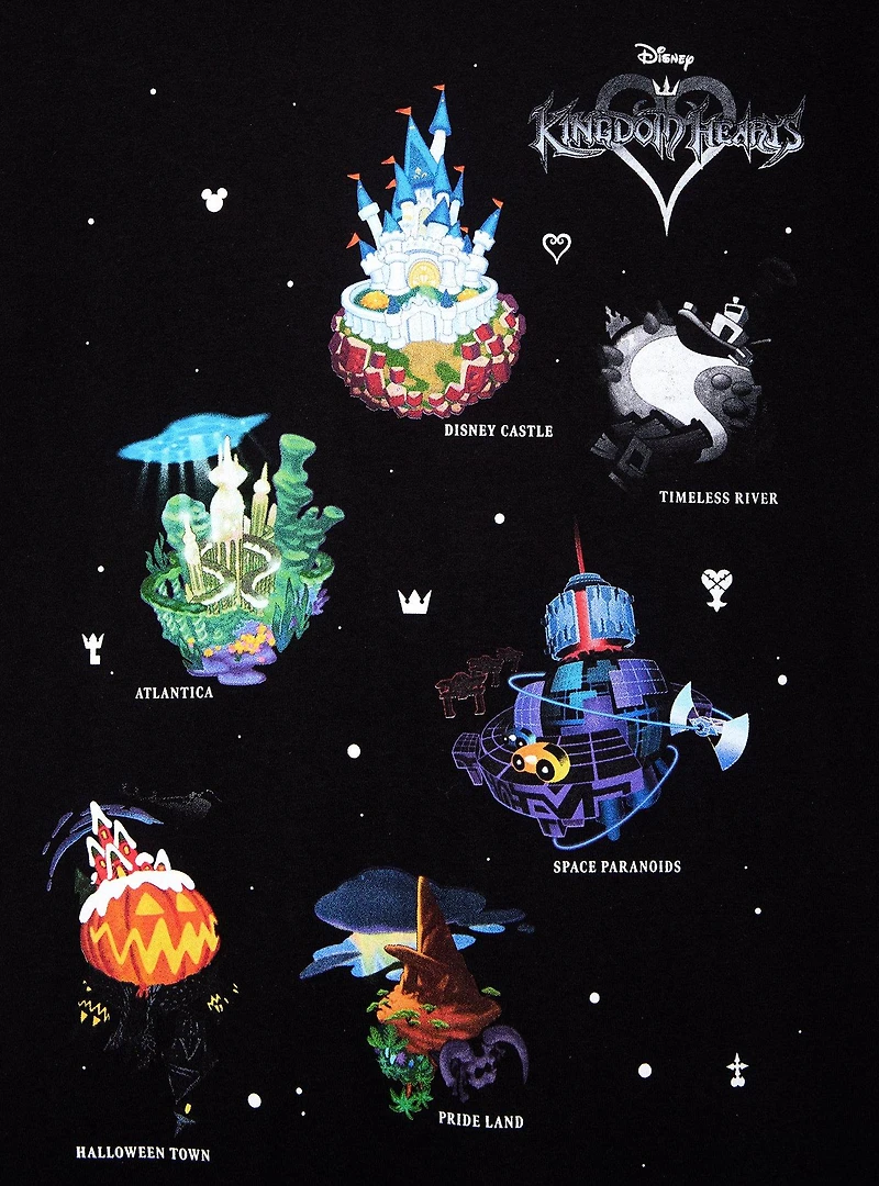 Disney Kingdom Hearts Worlds T-Shirt — BoxLunch Exclusive