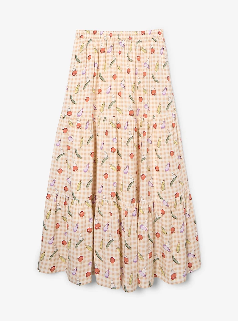 Studio Ghibli® My Neighbor Totoro Veggies Gingham Maxi Skirt — BoxLunch Exclusive