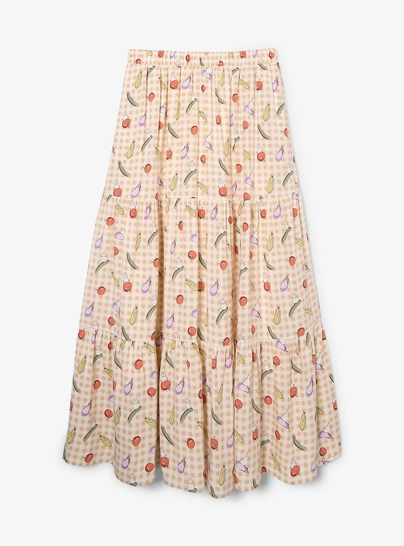Studio Ghibli® My Neighbor Totoro Veggies Gingham Maxi Skirt — BoxLunch Exclusive