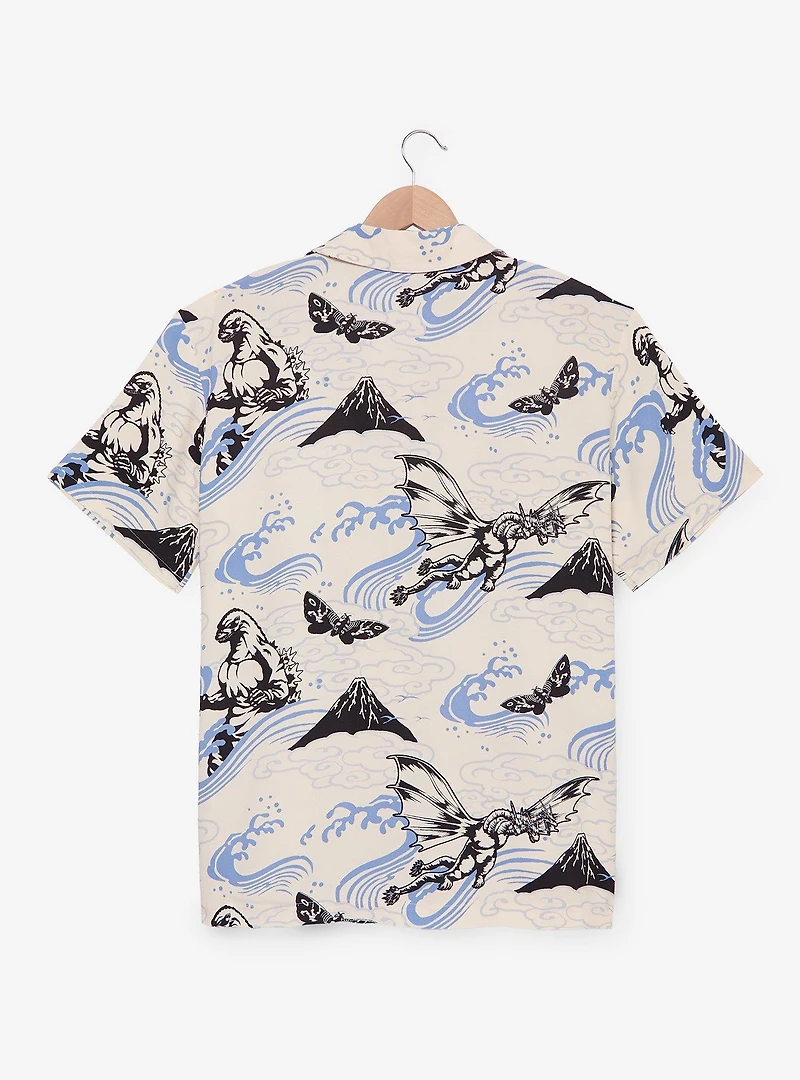 Godzilla Characters Allover Print Woven Button-Up - BoxLunch Exclusive