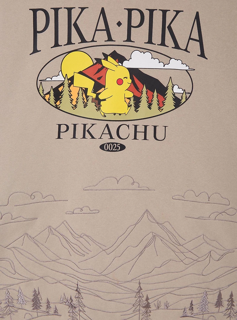 Pokémon Pikachu Embroidered Mountain Range Crewneck - BoxLunch Exclusive