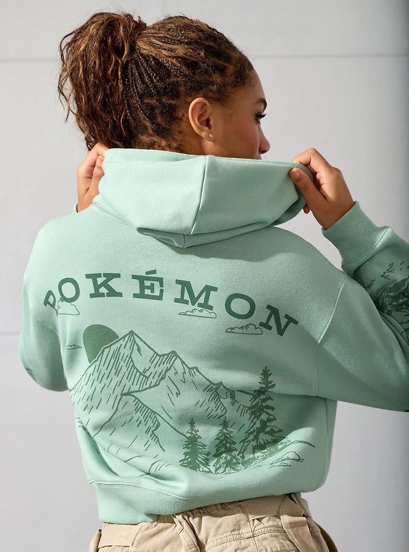 Pokémon Tonal Group Portrait Women's Cropped Hoodie - BoxLunch Exclusive