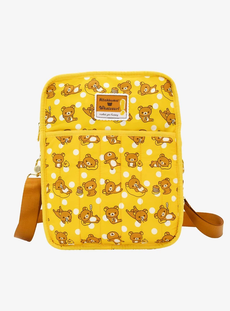 Whatever! Makes You Happy x Rilakkuma Allover Print Denim Reversible Convertible Bag
