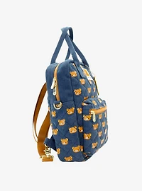 Whatever! Makes You Happy x Rilakkuma Allover Print Denim Reversible Convertible Bag