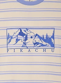 Pokémon Pikachu Embroidered Panel Striped T-Shirt - BoxLunch Exclusive
