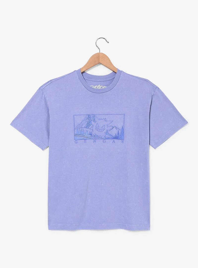 Pokémon Embroidered Gengar Panel Portrait T-Shirt - BoxLunch Exclusive